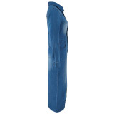 Denim Lapel Long Sleeve Split Maxi Dress GDAM-218617