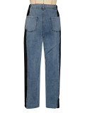 Fashion Patchwork Stripe Straight Jeans SH-S391244 