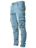 Men's Fashion Multi-pockets Pencil Jeans GDMY-MGD8