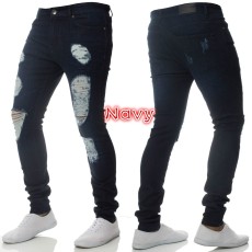 Men's Holes High Waist Pencil Jeans GDMY-1082