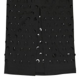 Sexy Hollow Out Solid Color Sling Maxi Dress CYA-901490