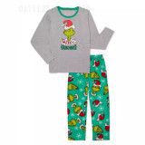 Christmas O Neck Printed Parent-Child Pajamas  Set GSGS-0693