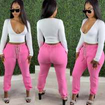 Solid Color Drawstring Sport Pants GDIM-D2428