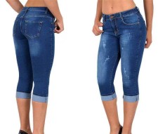 Plus Size Denim Pencil Seven-point Jeans GDMY-KV0196