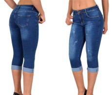 Plus Size Denim Pencil Seven-point Jeans GDMY-KV0196