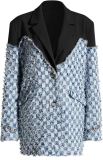 Checkerboard Plaid Jacquard Patchwork Coats SHMF-M-6188