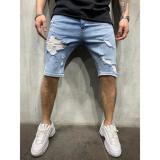 Men's Plus Size Ripped Denim Skinny Midi Pants GDMY-1966