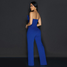 Irregular Wrap Chest Loose Jumpsuit CYA-901466