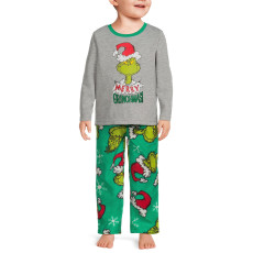 Christmas O Neck Printed Parent-Child Pajamas  Set GSGS-0693