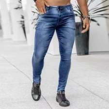 Men's Solid Color Slim High Waist Jeans GDMY-1968