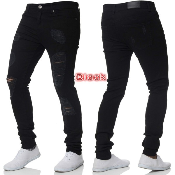 Men's Holes High Waist Pencil Jeans GDMY-1082