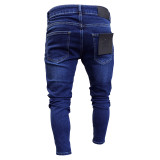 Men's Plus Size Denim Holes Zipper Jeans GDMY-820