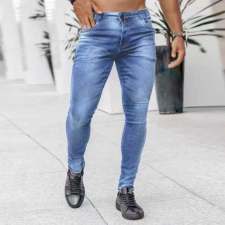 Men's Solid Color Slim High Waist Jeans GDMY-1968