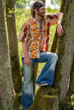Men's Plus Size High Waisted Vintage Big Flare Jeans GDMY-2010