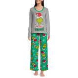 Christmas O Neck Printed Parent-Child Pajamas  Set GSGS-0693