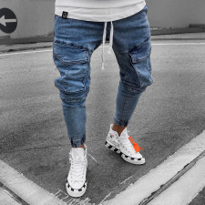 Men's Fashion Elastic Waisted Slim Jean GDMY-1911