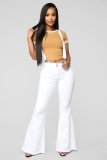 Fashion Solid Color Denim Flare Back Pants GDMY-LF003