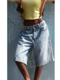 Denim Loose Fashion 5 Point Pants GDMY-FZ12125