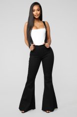 Fashion Solid Color Denim Flare Back Pants GDMY-LF003