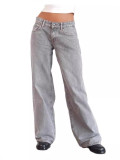 Solid Color Washed Wide Leg Jeans GDMY-12176