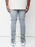 Men's Washed Slim Holes Pencil Jean GDMY-G113