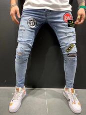 Men's Emblem Patchowork Pencil Jeans GDMY-1925