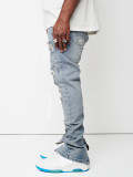 Men's Washed Slim Holes Pencil Jean GDMY-G113