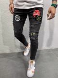 Men's Emblem Patchowork Pencil Jeans GDMY-1925