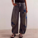 Vintage Embroidered Loose Wide Leg Jeans GDMY-16849