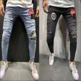 Men's Emblem Patchowork Pencil Jeans GDMY-1925
