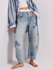 Vintage Embroidered Loose Wide Leg Jeans GDMY-16849
