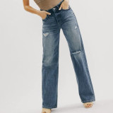 Fashion High Waist Wide Leg Jeans GDMY-1801