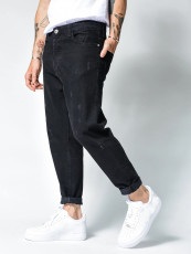 Men's Black Slim Loose Straight Jeans GDMY-MGD26
