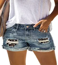 Fashion Denim Holes Slim Shorts GDMY-kv0199
