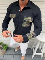 Men's Patchwork Lapel Jeans Jacket GDMY-1951