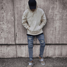 Men's Fashion Holes Zipper Pencil Jeans GDMY-1062