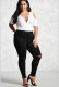 Plus Size Fashion Black Holes Pencil Jeans GDMY-101