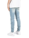 Men's Plaid Patch Holes Tight Jeans GDMY-171-8