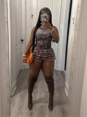 Pre Order: About 7 work days shipping Mesh Ruffles Sexy Shorts YUEM-Y220200