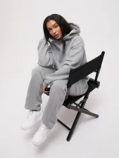 Solid Color Hooded Sweatshirts Two Piece Pants Set MIL-T088 