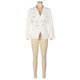 Solid Color Long Sleeve Blazer Coats AIL-AL288