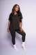 Plus Size Solid Color Split Two Piece Pants Set QYXZ-GT9116