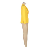 Solid Color Long Sleeve Blazer Coats AIL-AL288