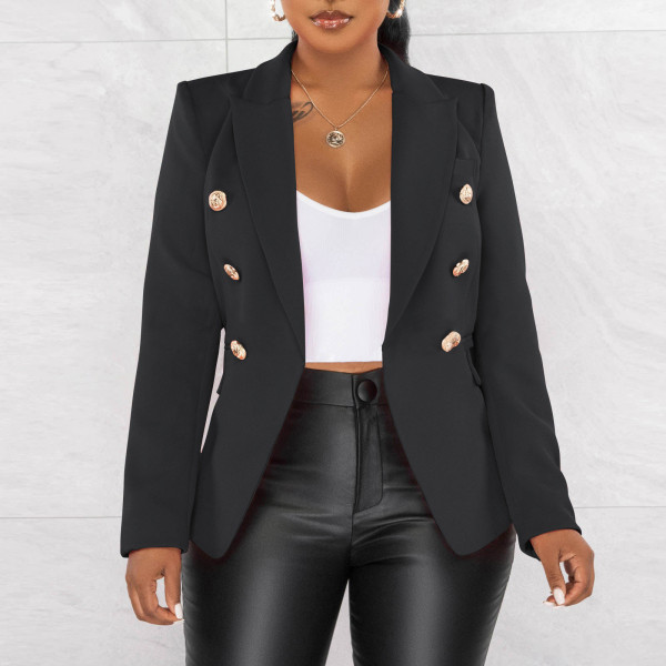 Solid Color Long Sleeve Blazer Coats AIL-AL288