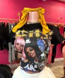 Fashion Print Short Sleeve T-Shirts YUEM-Y220202