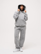 Solid Color Hooded Sweatshirts Two Piece Pants Set MIL-T088 