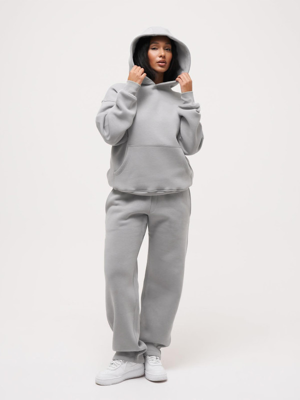Solid Color Hooded Sweatshirts Two Piece Pants Set MIL-T088 