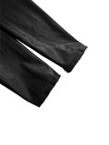Lapel Button Warm Long Leather Coat LSD-LD2271