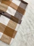 Plaid Print Long Sleeve Long Shirt Coats LSD-2264
