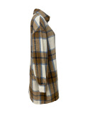Plaid Cardigan Long Thin Jacket LSD-2265